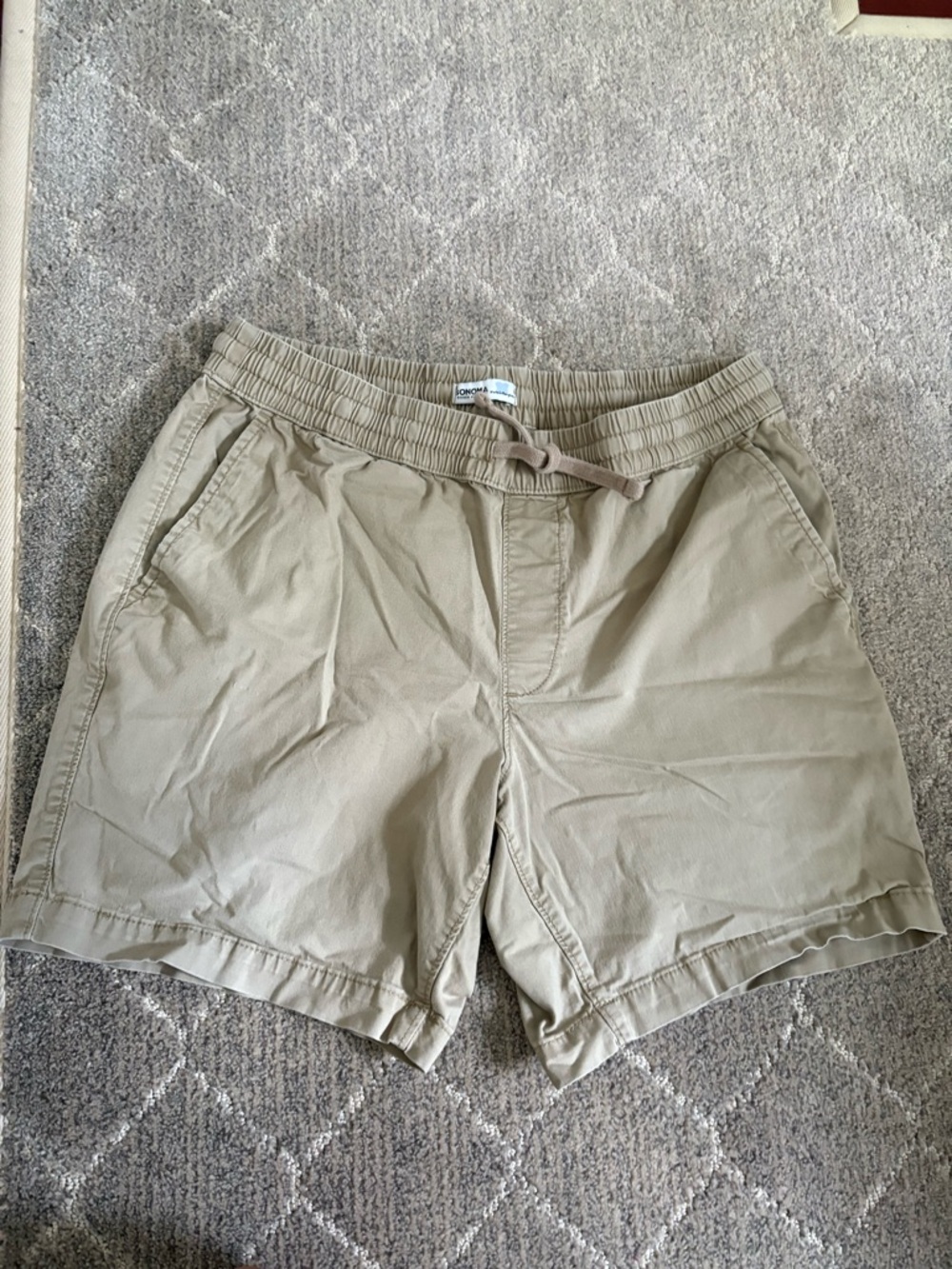 Sonoma Men's Khaki Drawstring Casual Shorts
